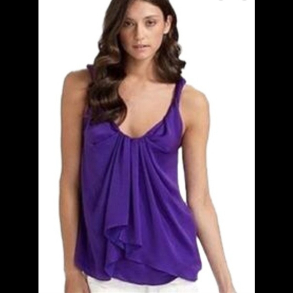 Diane Von Furstenberg Purple Flowy Cami - Picture 1 of 7